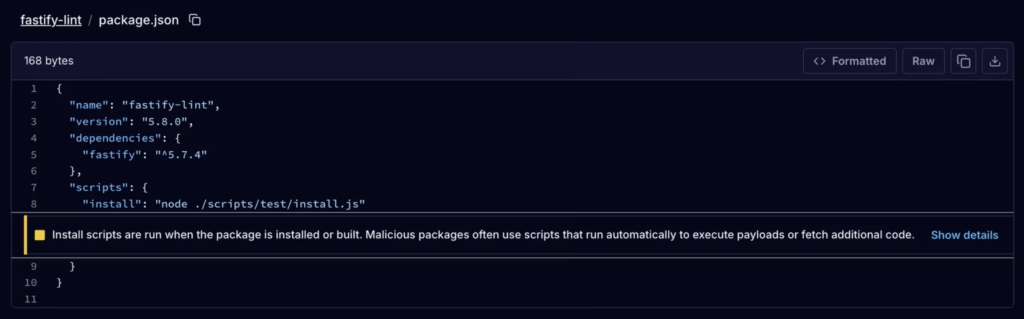 Install script flagged 